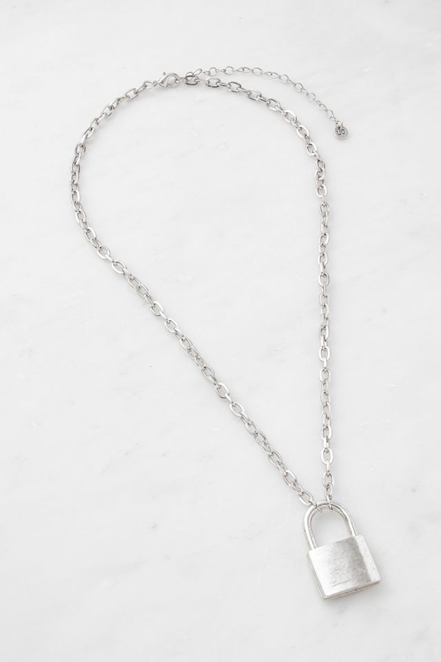 UO Padlock Necklace Urban Outfitters UK