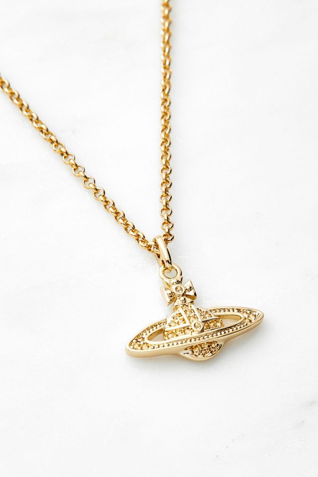 Vivienne Westwood Mini Bas Relief Pendant Gold Necklace | Urban