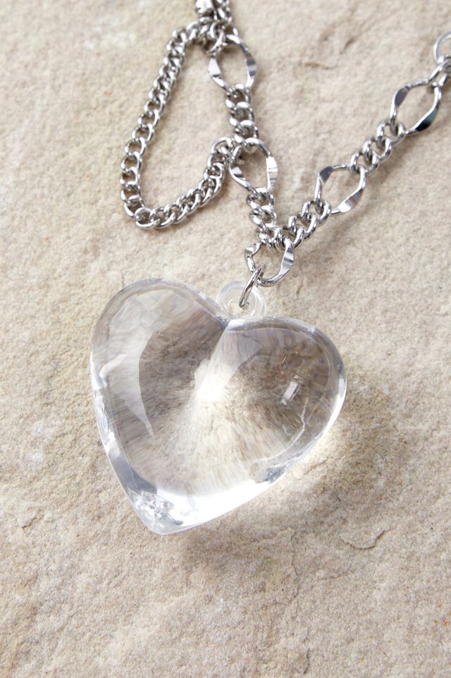 Collar con Dijes de Corazón y Cadena Mixta Silence + Noise #1