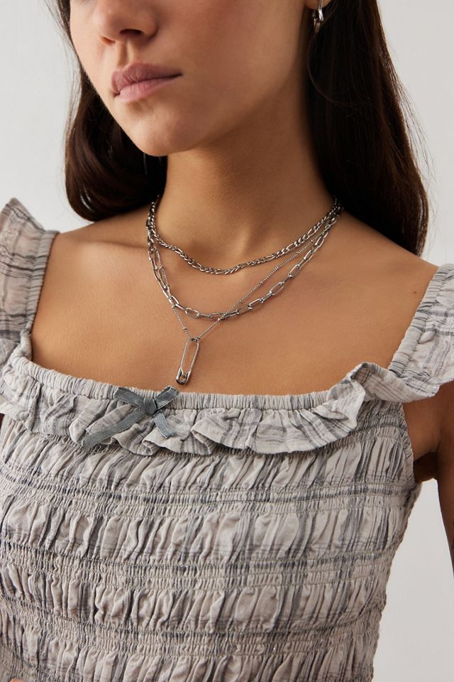 Silence + Noise Tangled Multi-Layer Chain Necklace #1