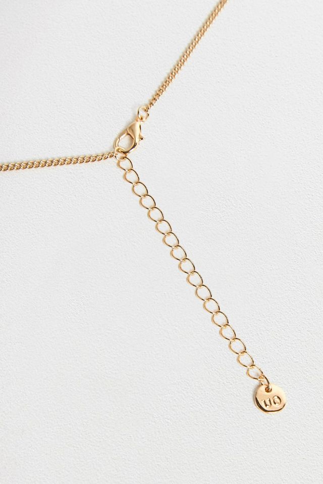 Initial Pendant Gold Statement Necklace #2