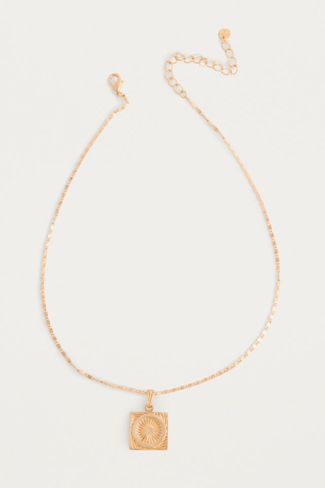 Square Sovereign Pendant Necklace #1