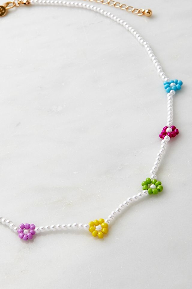 Beaded Flower Necklace #1