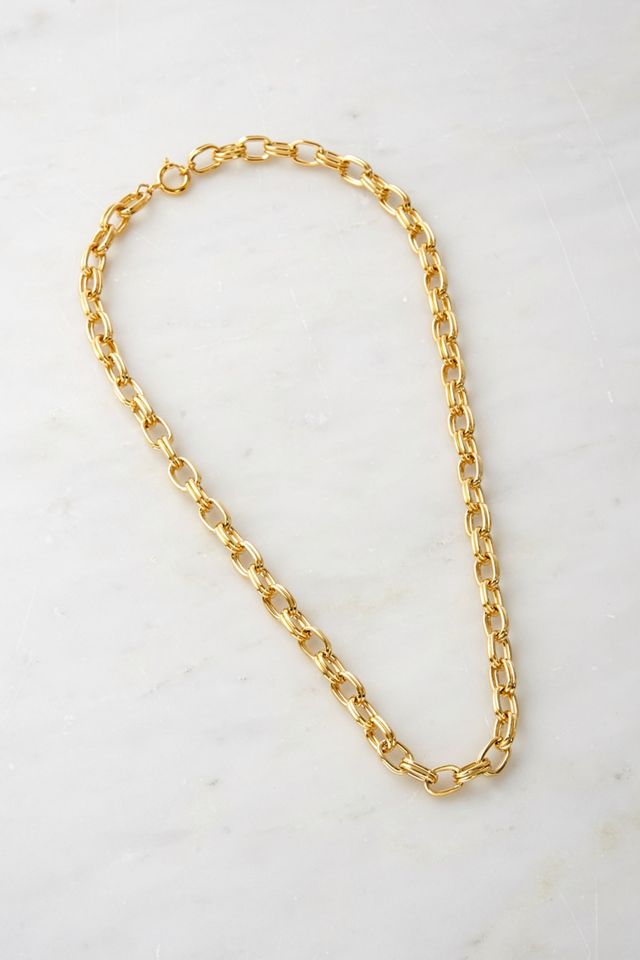 Susan Caplan Vintage Gold-Plated Curb Chain Necklace
