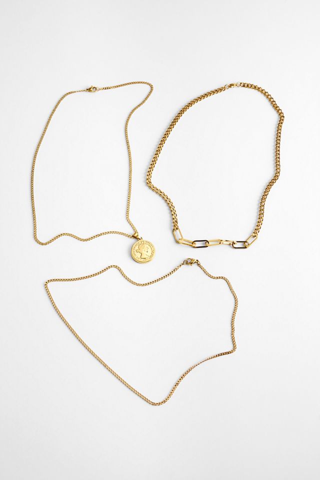 Ensemble de 3 colliers à triple couche de pièces UO #2