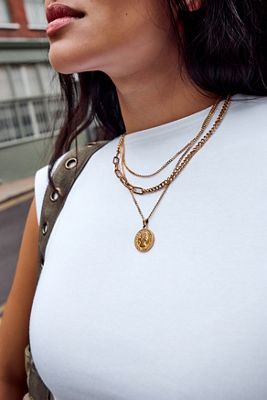 UO Triple Layer Coin Necklace 3-Pack
