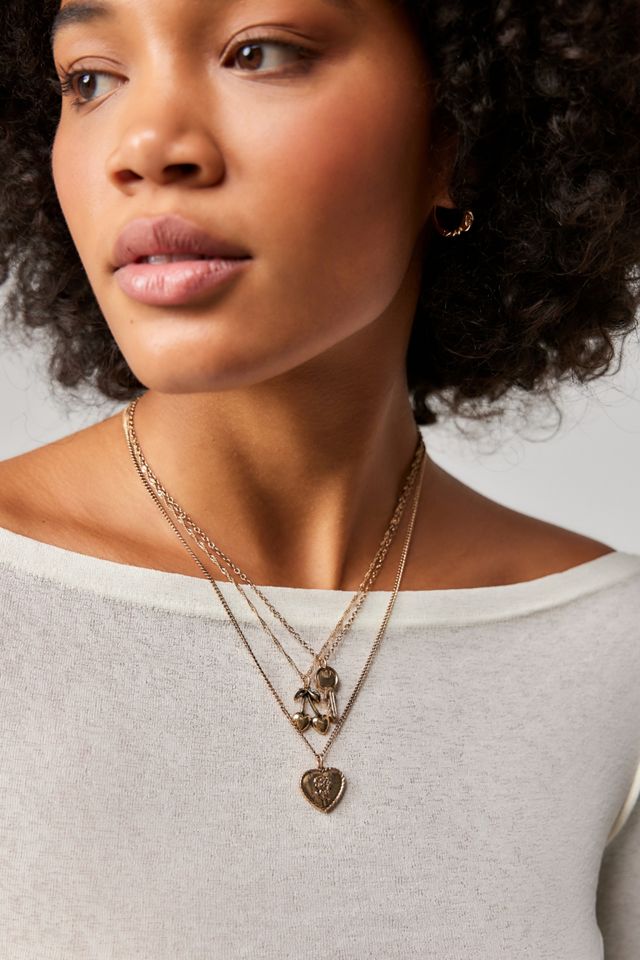 Silence + Noise Key Cherry Charm Necklace 3-Pack #1