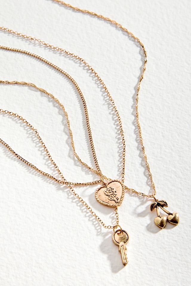 Silence + Noise Key Cherry Charm Necklace 3-Pack #2