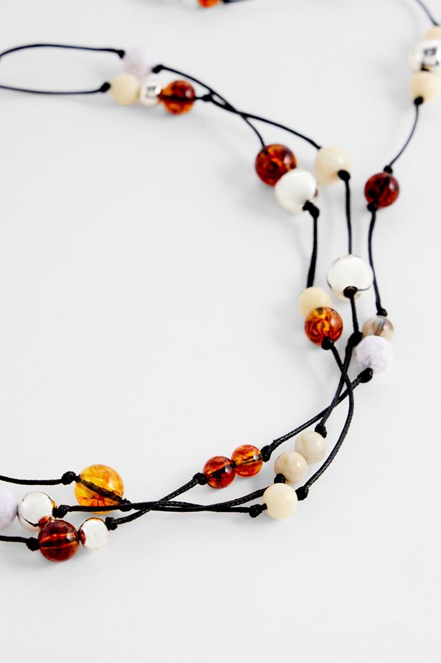 Silence + Noise Tonal Beaded Wrap Choker #2