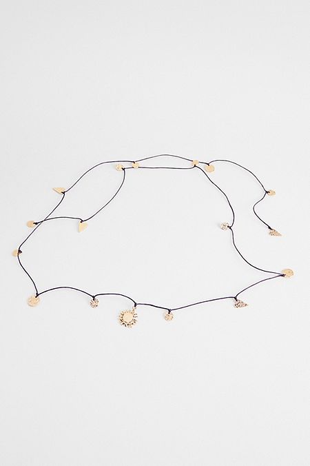 Silence + Noise Charm Thread Wrap Choker