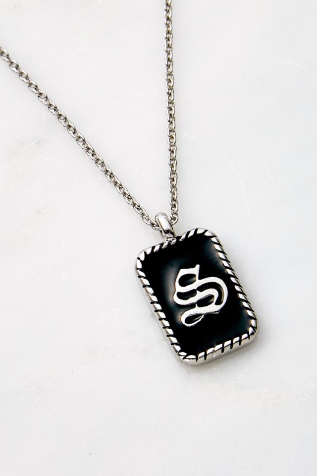 UO Gothic S Intitial Pendant Necklace | Urban Outfitters UK