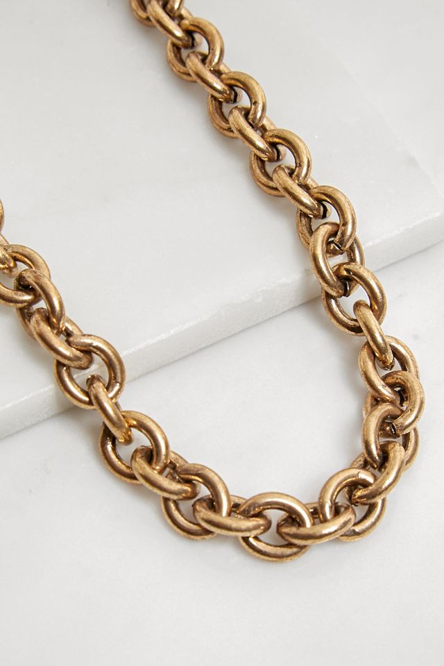 Chunky T-Bar Chain Necklace | Urban Outfitters UK
