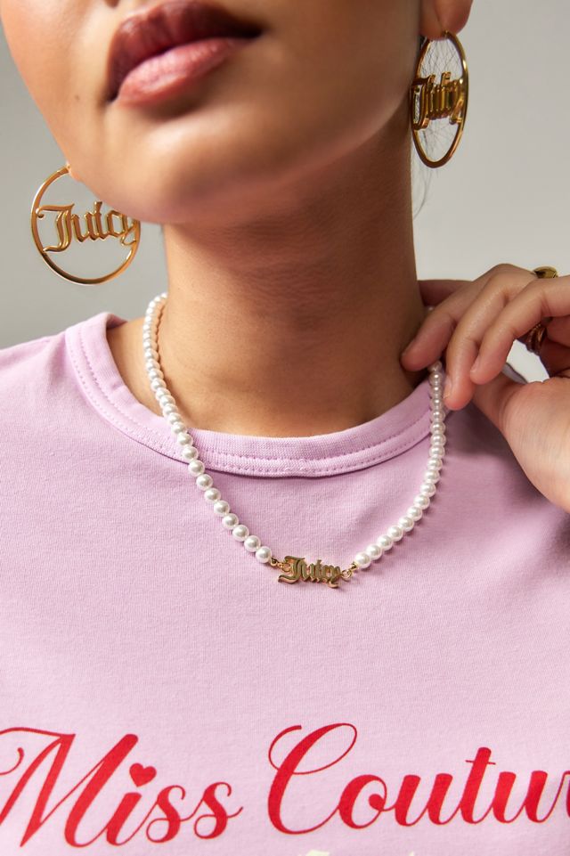 Juicy Couture Faux Pearl Choker Necklace #1