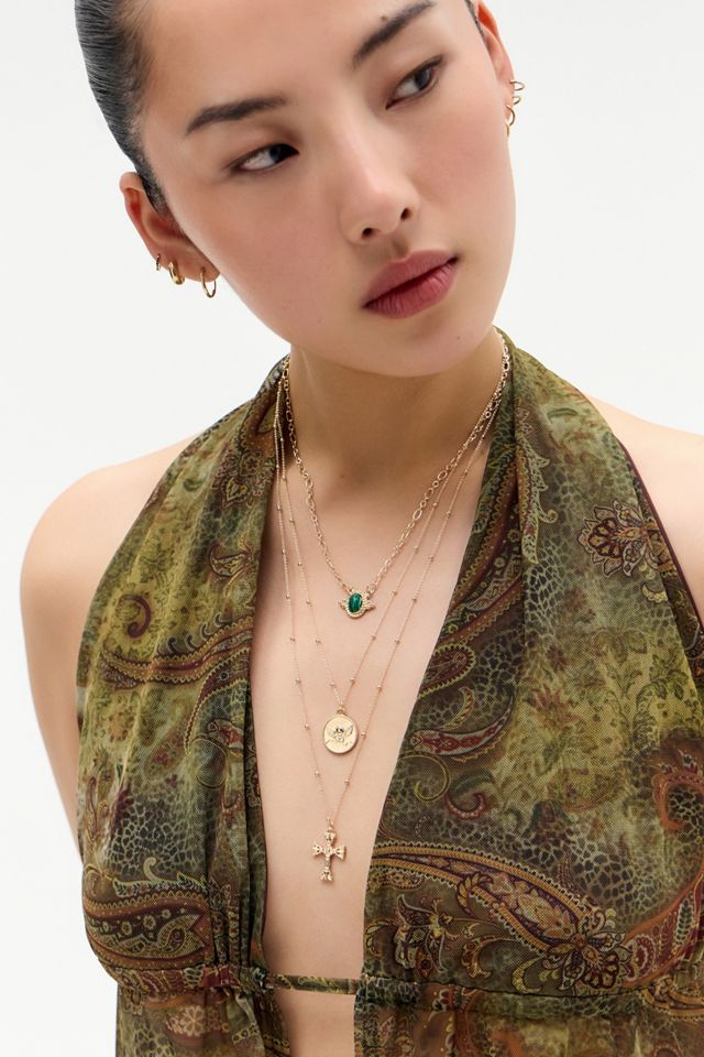 Collier UO à 3 pièces à pièces de monnaie estampées #1