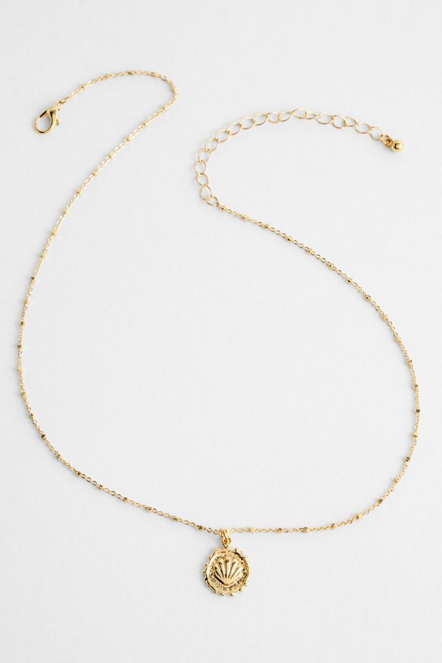 Collier Pendentif Pièce Coquillage Estampé Silence + Noise #1