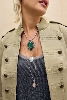 Silence + Noise Collana XL con Cordone e Pietre Preziose