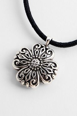 Silence + Noise Chunky Etched Cross Cord Necklace
