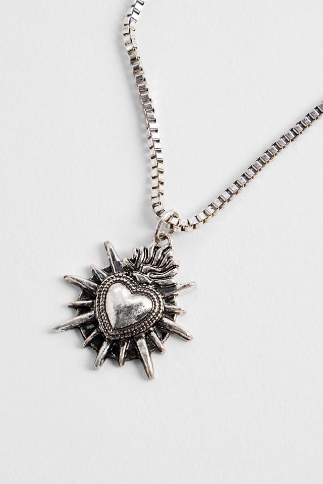 Silence + Noise Sacred Heart Chain Necklace #1