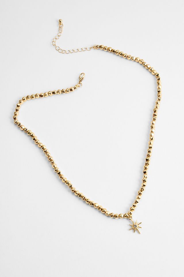 Silence + Noise Bead Charm Choker Necklace #1