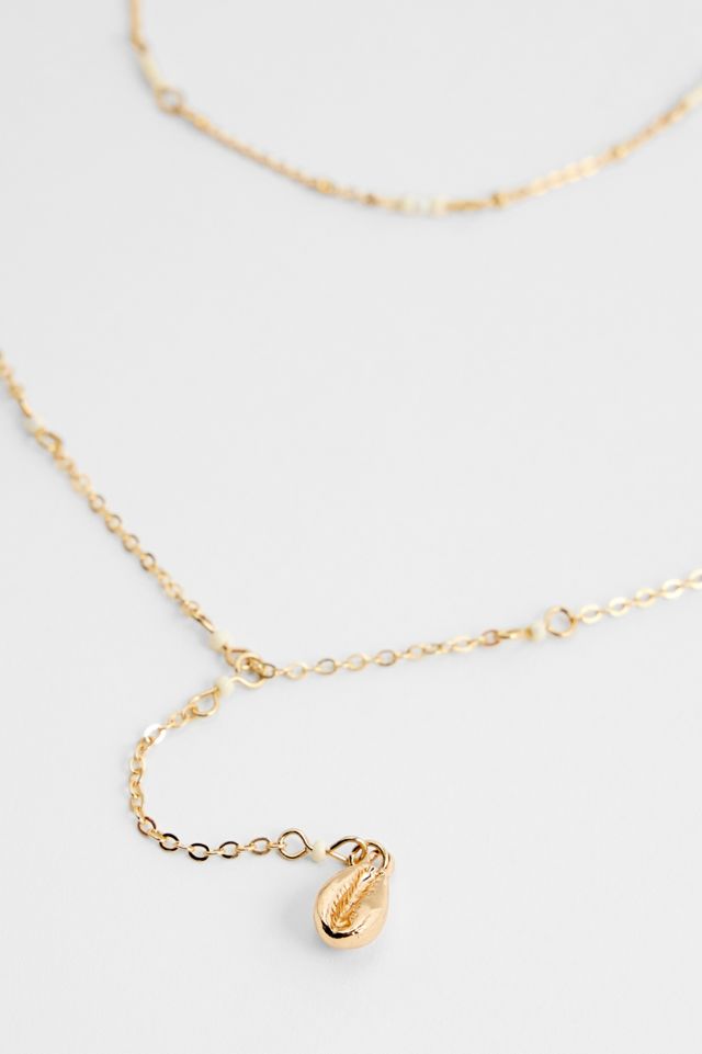 Silence + Noise Delicate Shell Lariat Necklace #2