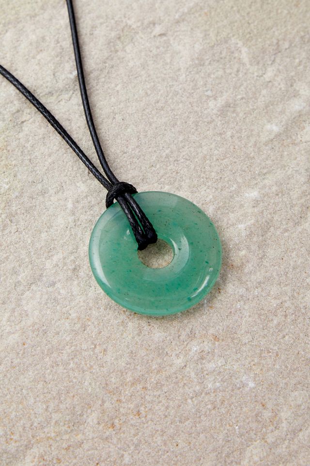 Collier ras du cou à disque en pierre Silence + Noise #1