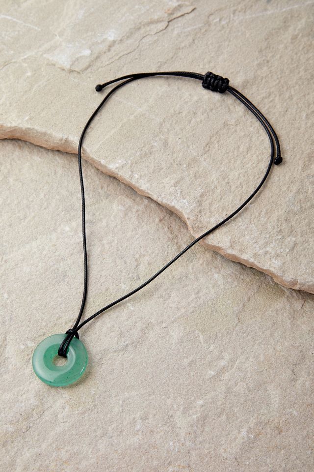 Collier ras du cou à disque en pierre Silence + Noise #2