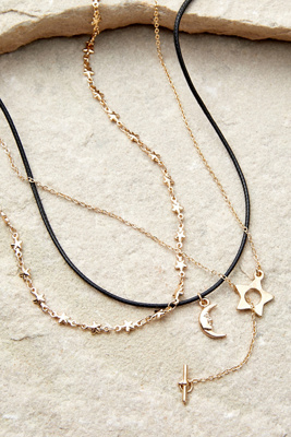 COOLLA Collana Lunga Multistrato Donna In Legno E Rame - Stile Vintage, Ciondolo Etnico Con Corda In Velluto