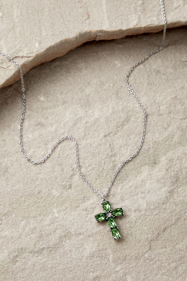 Silence + Noise Mini Gem Cross Pendant #2