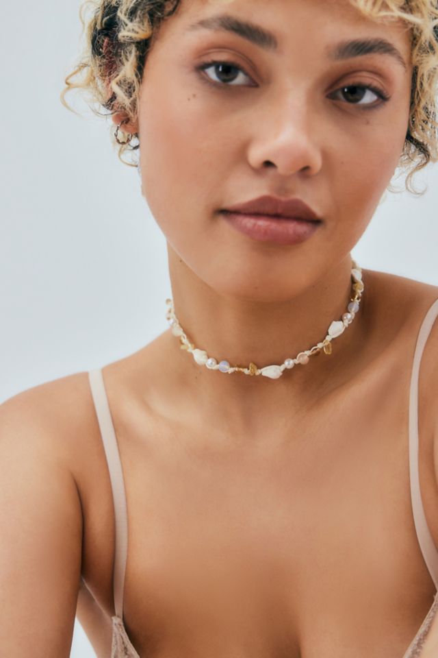 Beaded hot sale choker necklace