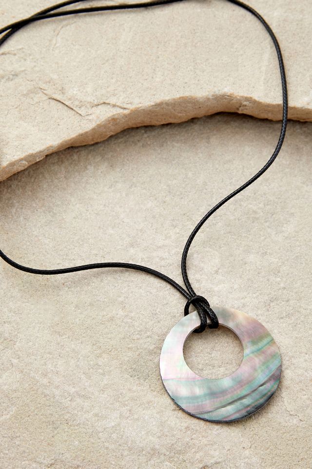Silence + Noise Statement Shell Cord Necklace #2