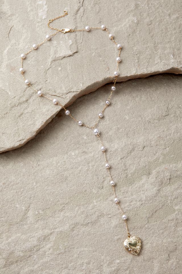 Silence + Noise Heart Locket Lariat Necklace #2