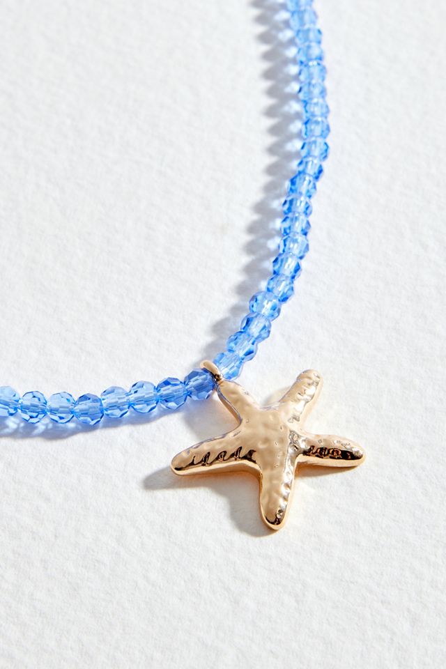 Silence + Noise Beaded Starfish Necklace 