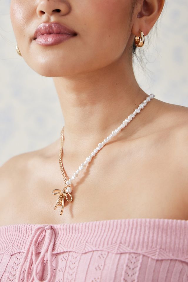 Silence + Noise Bow Charm Necklace  #1