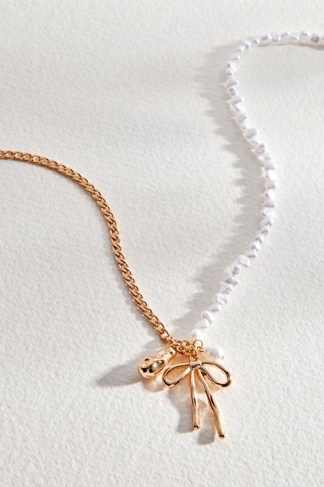 Silence + Noise Bow Charm Necklace  #2