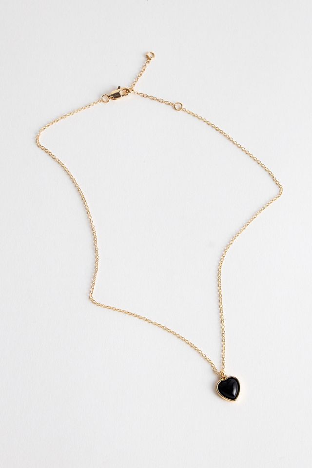 Collier pendentif cœur en émail UO #2