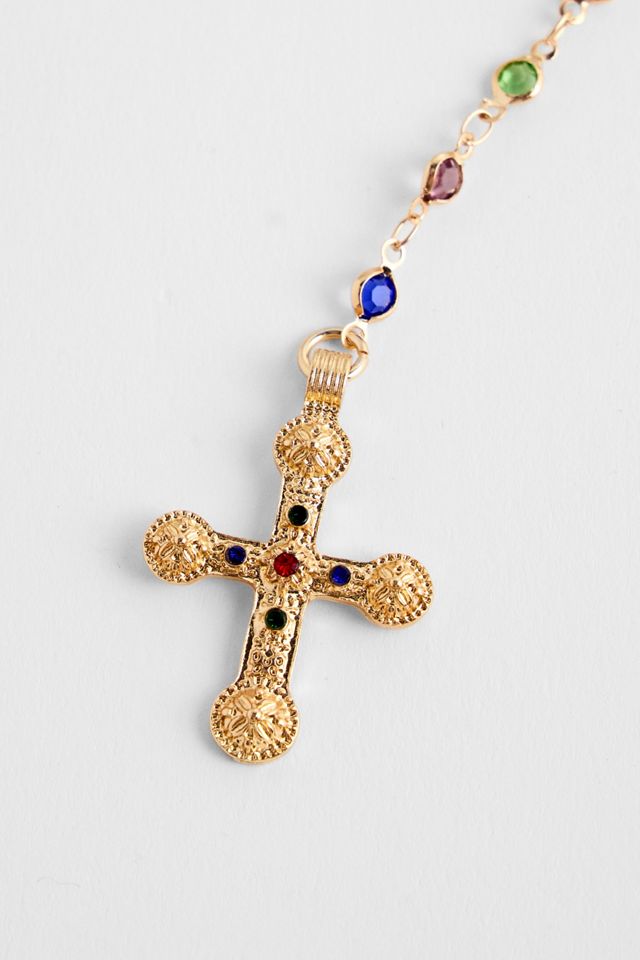 Collier Lariat Croix Gem Silence + Noise #1