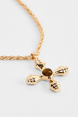 Collier Court Chaîne Croisée en taille: TAILLE UNIQUE - Silence + Noise - Modalova