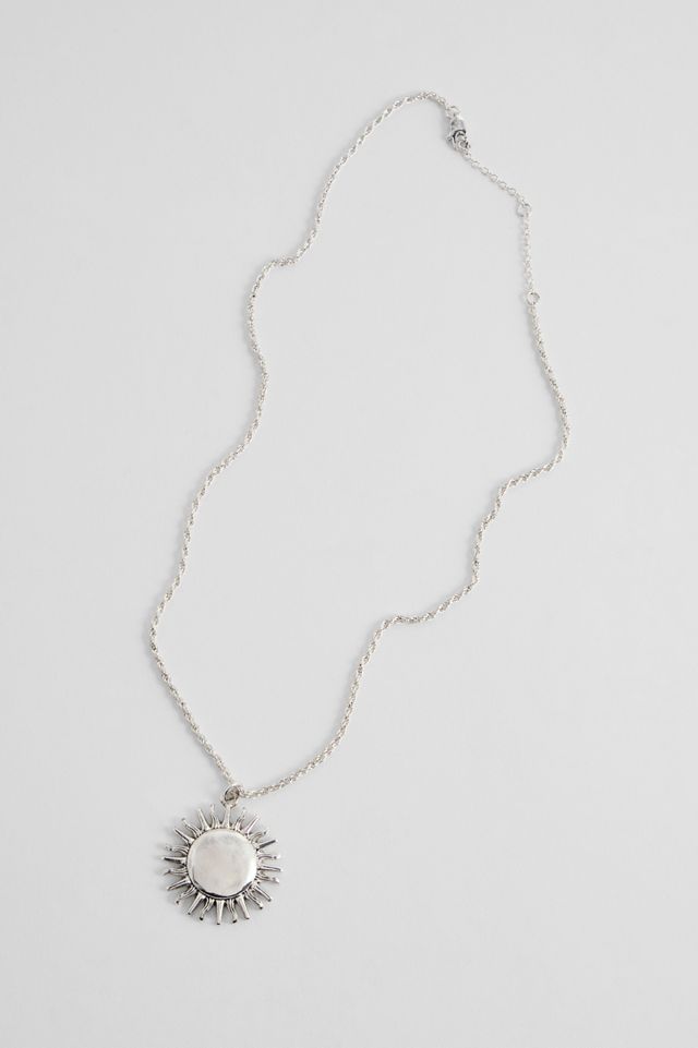Silence + Noise Hammered Sun Pendant Necklace #2