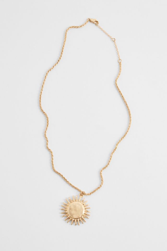 Collar con Colgante de Sol Martillado Silence + Noise #2
