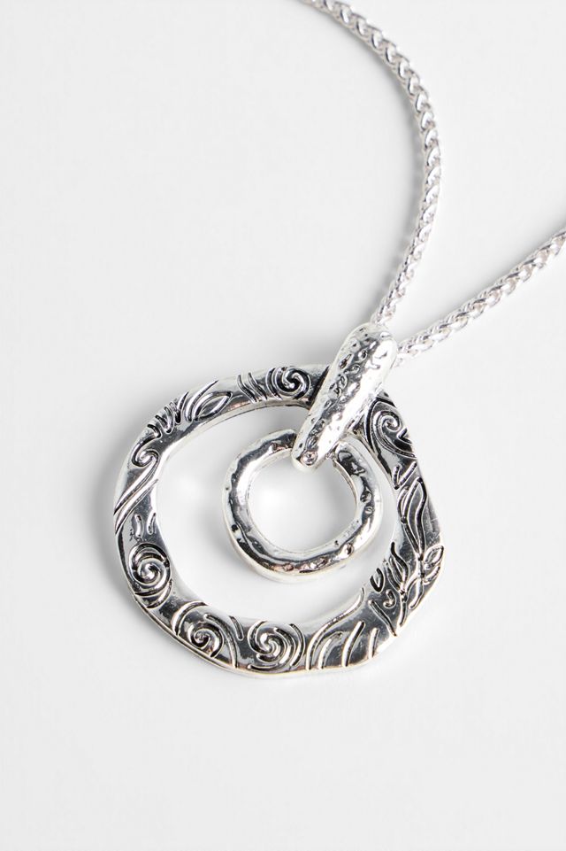 Collana con Ciondolo ad Anello Inciso Silence + Noise #1