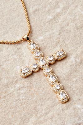 Zambah Gold-Plated Extra-Large Cross Pendant - Gold ALL at Urban Outfitters