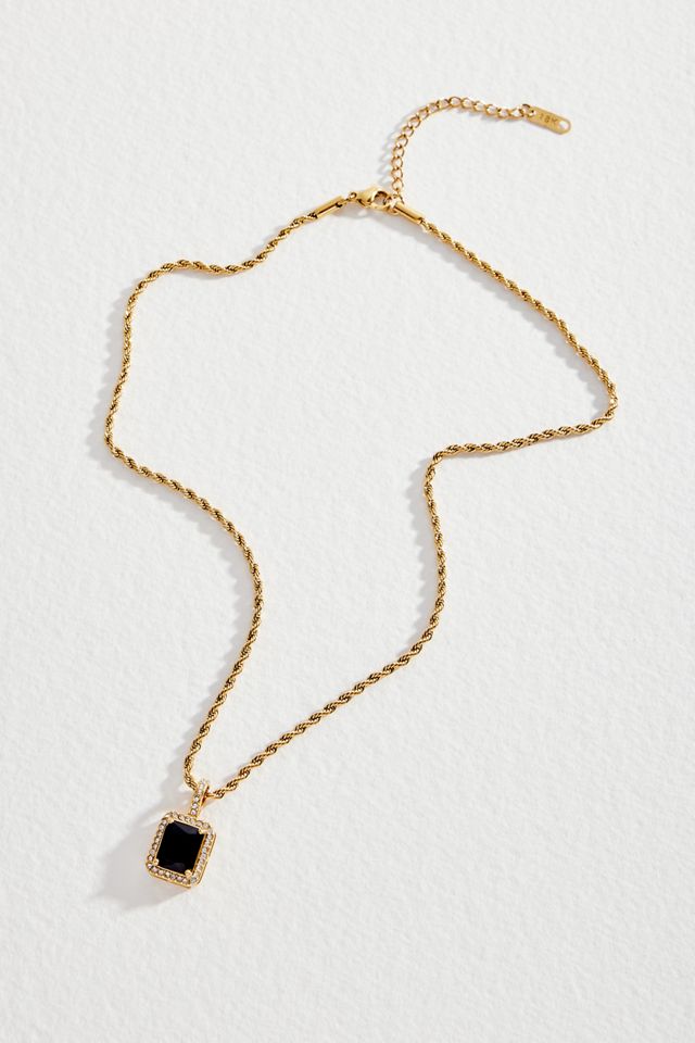 Zambah Square Zirconia Pendant Necklace #3