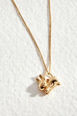 Miffy Leaping 18ct Gold Plated Pendant Necklace