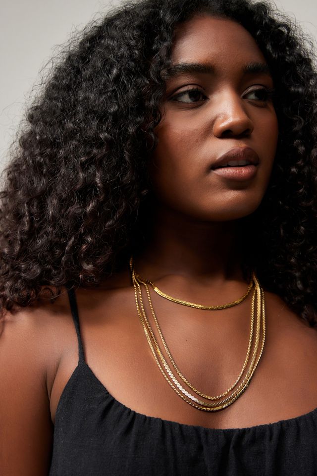 Collier Vintage à Mailles Inclinées 17" #1