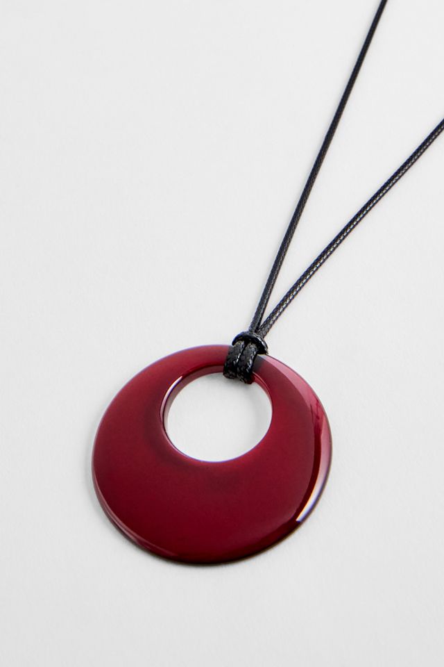 Silence + Noise Red Round Cord Pendant Necklace #2