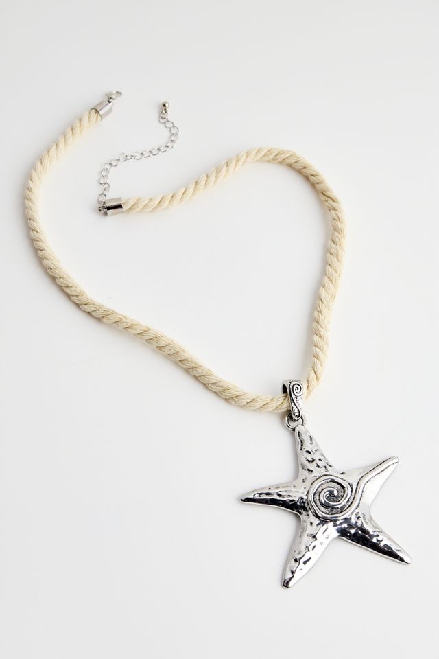Spiral Starfish Jumbo Cord Necklace #1