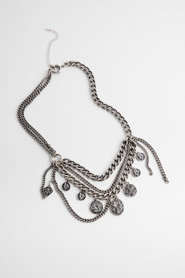 Collana a Strati con Monete in Argento UO #1
