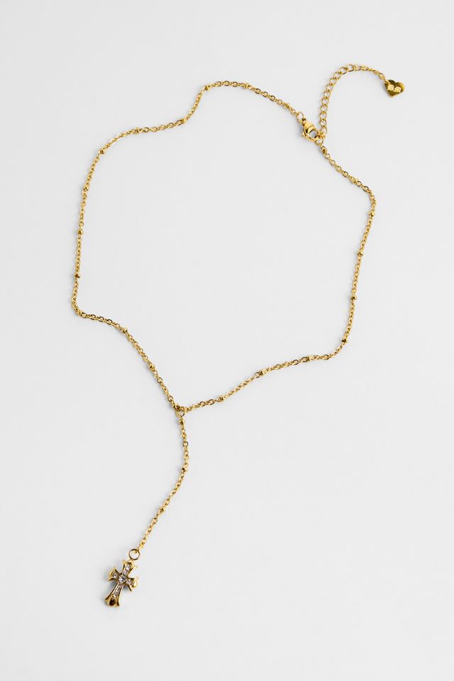 Bohomoon Lillie Cross Lariat Necklace #1