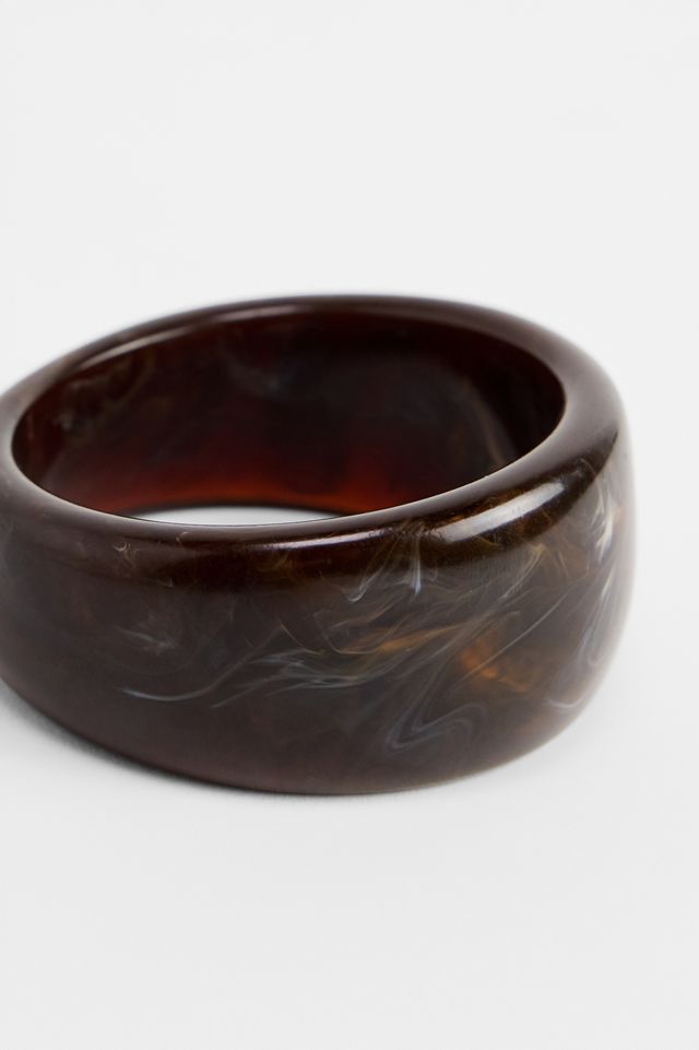 Bracciale rigido in resina marrone Silence + Noise #1