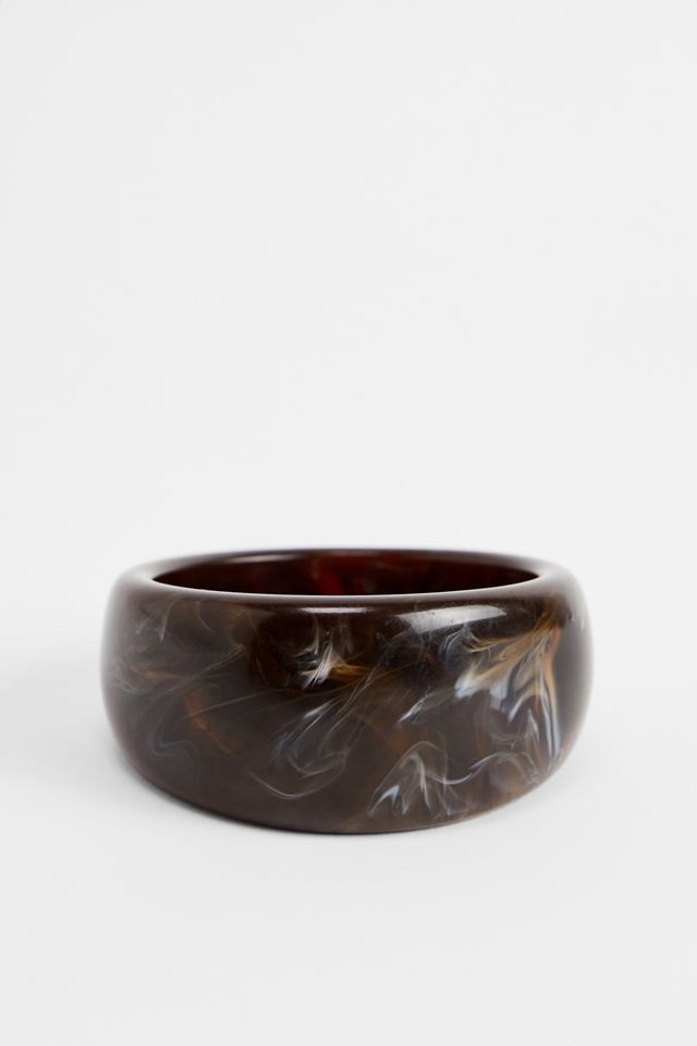 Bracciale rigido in resina marrone Silence + Noise #2